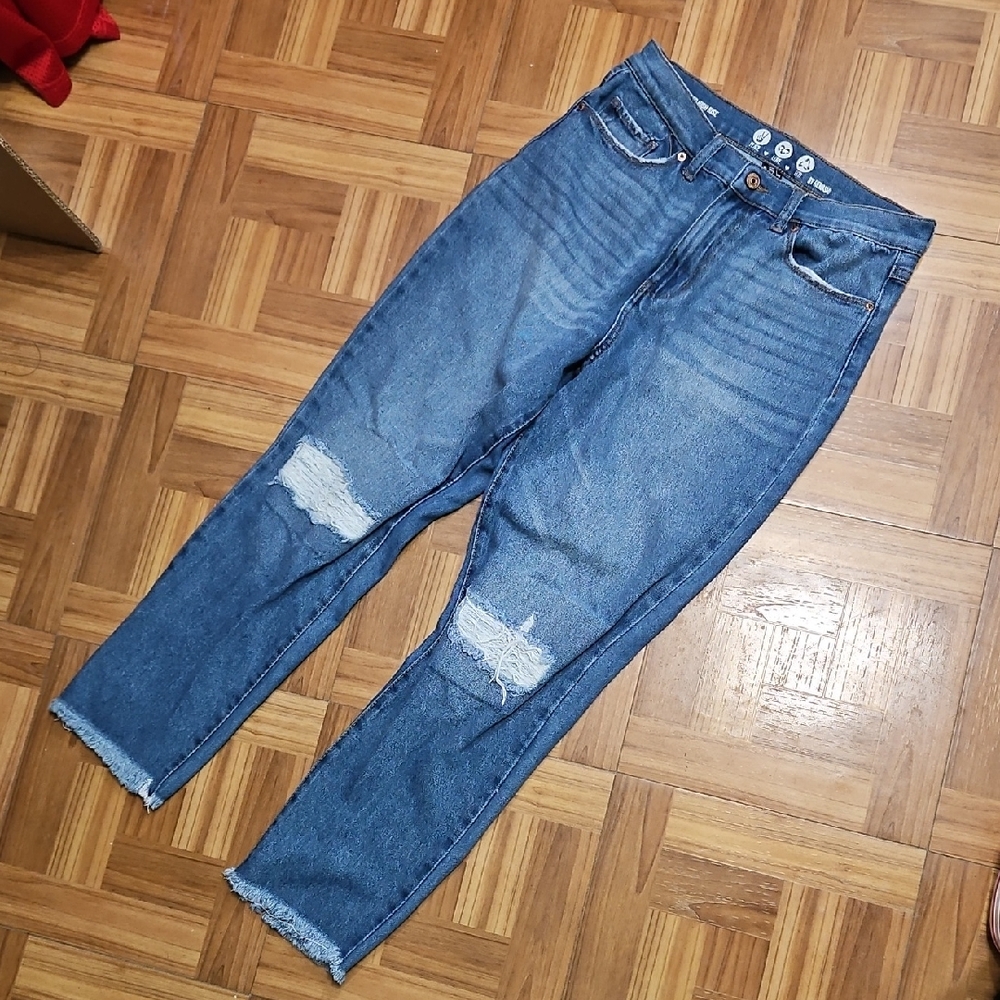 REWASH ankle/crop high-rise jeans